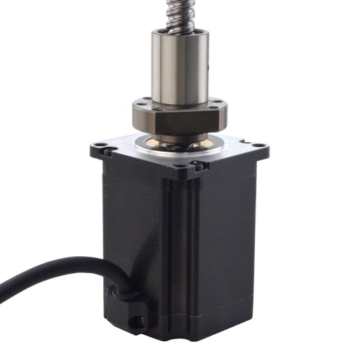 NEMA 23 Harici Bilyalı Vidalı Lineer Adım Motoru 4.0A 75mm Yığın Vidalı Uç 10mm (0,3937") Uç Uzunluğu 200mm