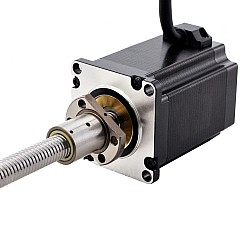 NEMA 23 Harici Bilyalı Vidalı Lineer Adım Motoru 4.0A 75mm Yığın Vidası Girişi 2mm (0.07874") Giriş Uzunluğu 200mm