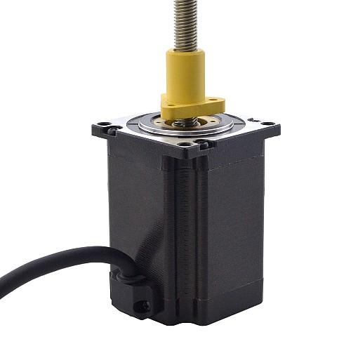 CN Satışta - NEMA 23 Harici Acme Lineer Adım Motoru 4.0A 76mm Yığın Vidalı Kablo 5.08mm (0.2") Kablo Uzunluğu 200mm