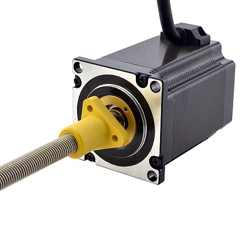 CN Satışta - NEMA 23 Harici Acme Lineer Adım Motoru 4.0A 76mm Yığın Vidalı Kablo 5.08mm (0.2") Kablo Uzunluğu 200mm