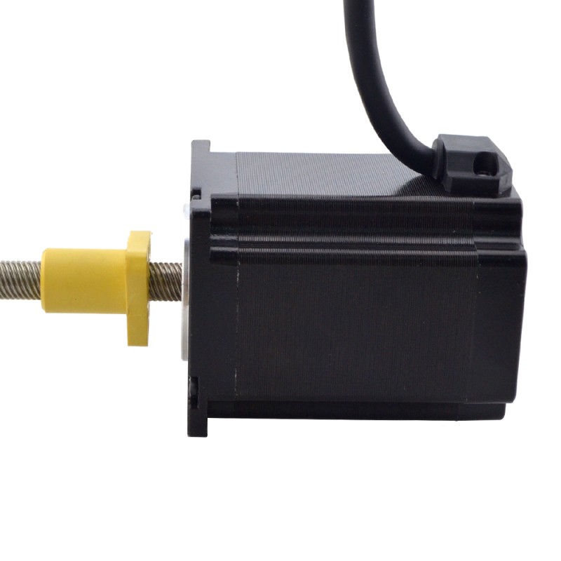 NEMA 23 Harici Acme Lineer Adım Motoru 4.0A 76mm Yığın Vidalı Kablo 10.16mm (0.4") Kablo Uzunluğu 200mm
