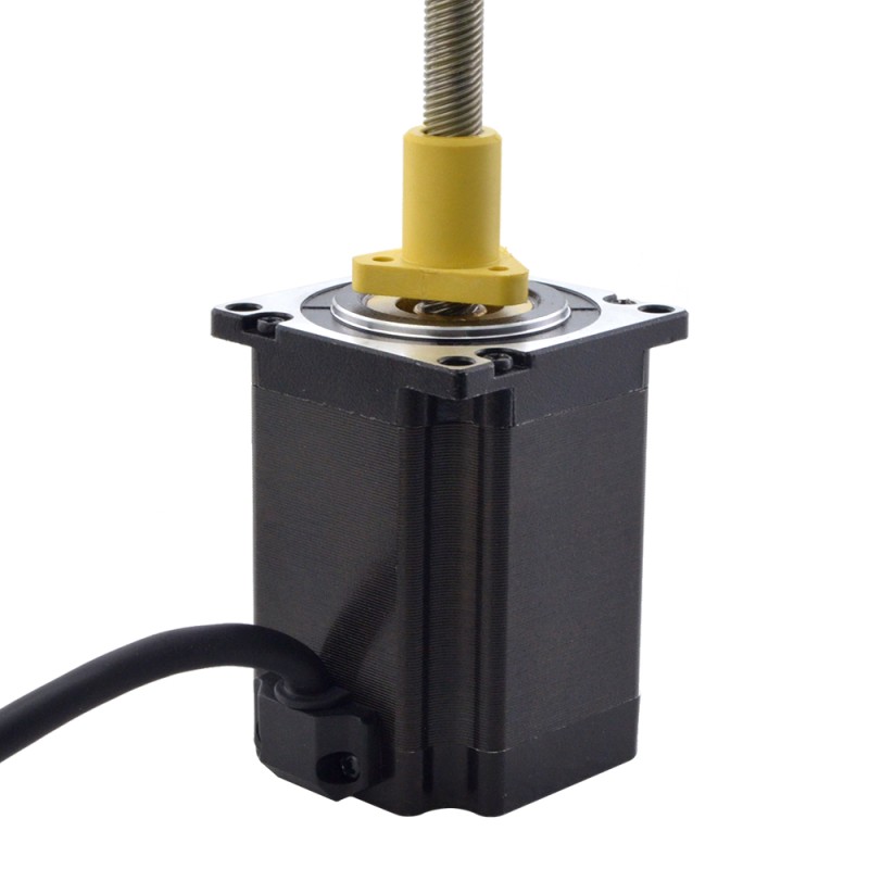 NEMA 23 Harici Acme Lineer Adım Motoru 4.0A 76mm Yığın Vidalı Kablo 10.16mm (0.4") Kablo Uzunluğu 200mm
