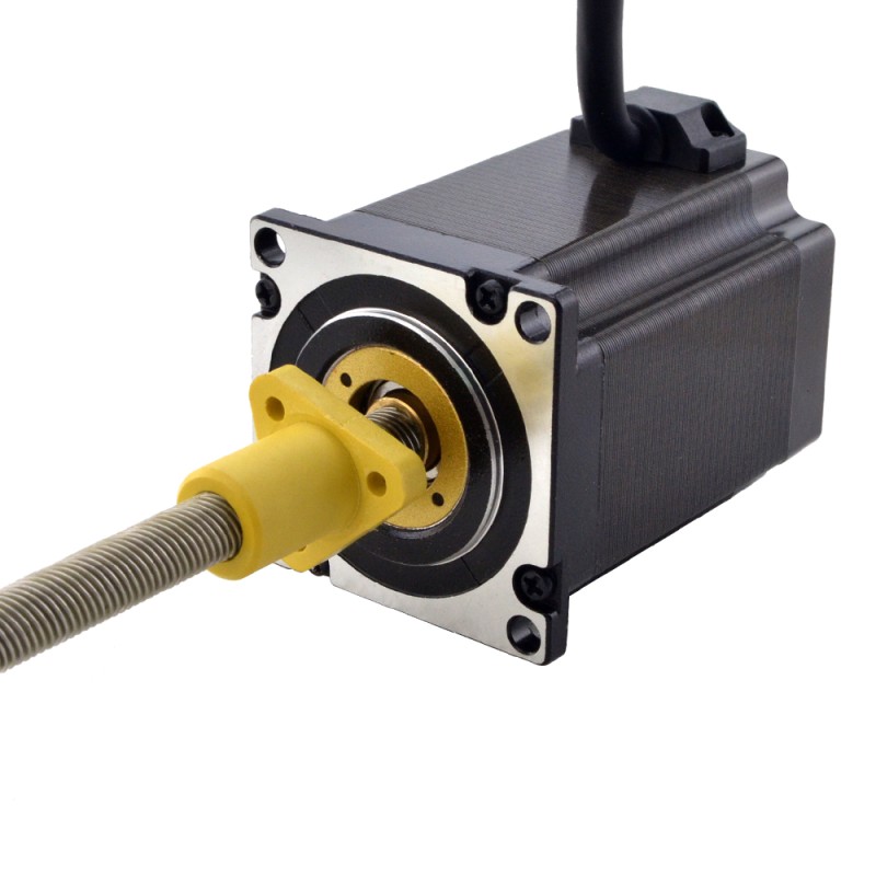 NEMA 23 Harici Acme Lineer Adım Motoru 4.0A 76mm Yığın Vidalı Kablo 10.16mm (0.4") Kablo Uzunluğu 200mm