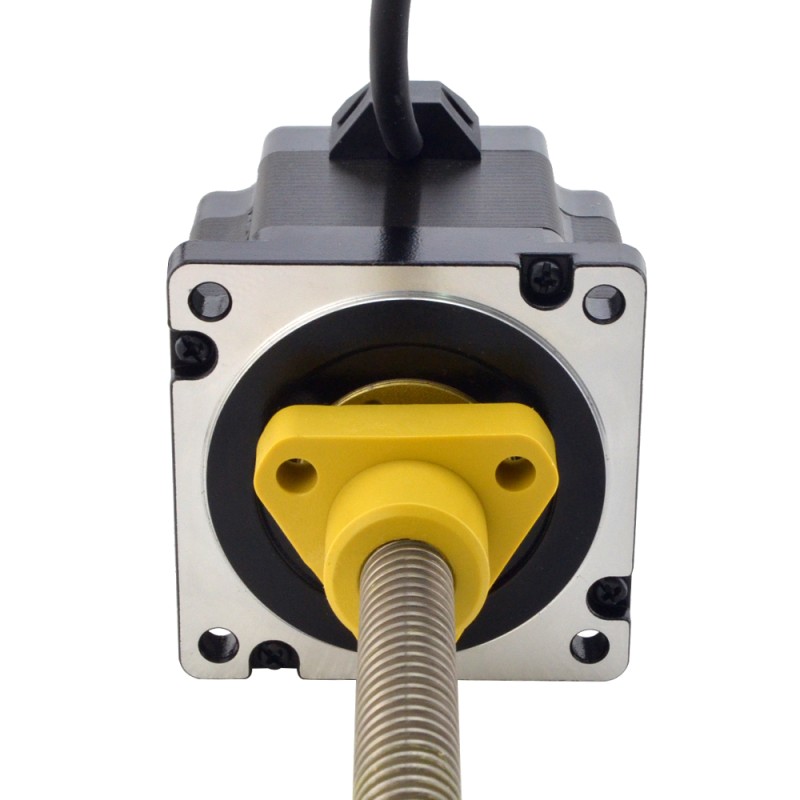 NEMA 34 Harici Acme Lineer Adım Motoru 5.5A 76mm Yığın Vida Bağlantısı 6.35mm (0.25") Bağlantı Uzunluğu 200mm