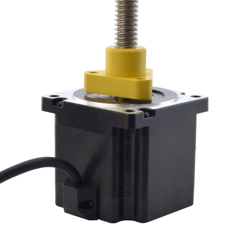 NEMA 34 Harici Acme Lineer Adım Motoru 5.5A 76mm Yığın Vida Bağlantısı 6.35mm (0.25") Bağlantı Uzunluğu 200mm