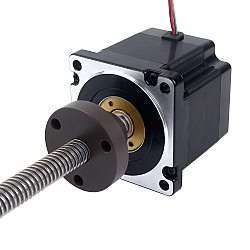 NEMA 34 Harici Acme Lineer Adım Motoru 5.5A 76mm Yığın Vida Bağlantısı 6.35mm (0.25") Bağlantı Uzunluğu 250mm