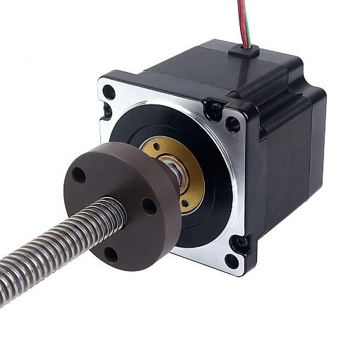 NEMA 34 Harici Acme Lineer Adım Motoru 5.5A 76mm Yığın Vida Bağlantısı 6.35mm (0.25") Bağlantı Uzunluğu 250mm