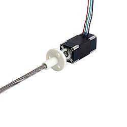 Nema 6 Harici Trapezoidal Lineer Adım Motoru 0.3A 32mm Yığın Vida Bağlantısı 2mm (0.07874") Bağlantı Uzunluğu 100mm