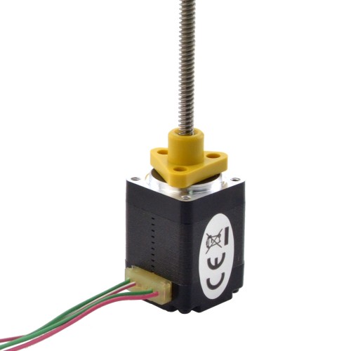 NEMA 8 Harici Trapezoidal Doğrusal Adım Motoru 0,5A 30mm Yığın Vida Bağlantısı 2mm (0,07874") Bağlantı Uzunluğu 100mm