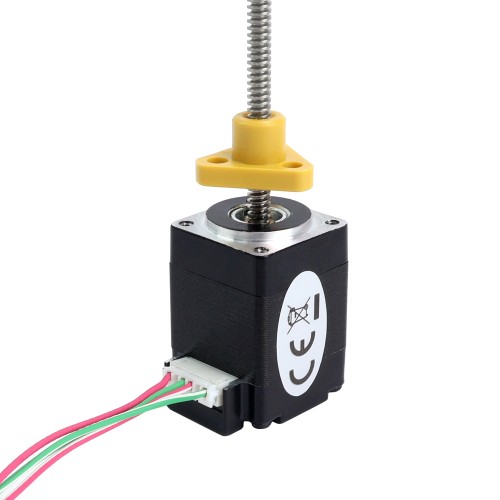 NEMA 8 Harici Trapezoidal Doğrusal Adım Motoru 0,5A 28,2 mm Yığın Vida Bağlantısı 1 mm (0,03937") Bağlantı Uzunluğu 100 mm