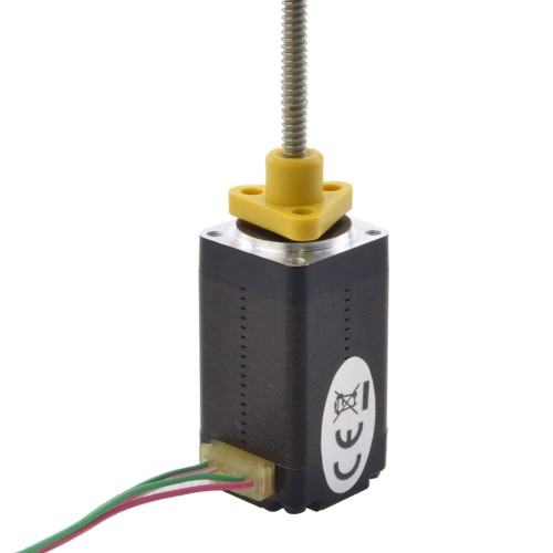 NEMA 8 Harici Trapezoidal Doğrusal Adım Motoru 0,5A 38,2 mm Yığın Vida Bağlantısı 1 mm (0,03937") Bağlantı Uzunluğu 100 mm