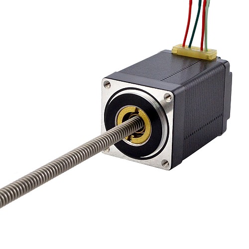 NEMA 11 Sabit Olmayan Acme Lineer Adım Motoru 1.0A 46mm Yığın Vida Bağlantısı 1.27mm (0.05") Bağlantı Uzunluğu 200mm - 11N18S1004FD5-200RS | StepperOnline