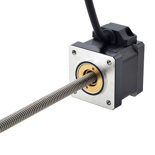 NEMA 14 Sabit Olmayan Acme Lineer Adım Motoru 1,5A 34mm Yığın Vida Bağlantısı 2,54mm (0,1") Bağlantı Uzunluğu 200mm
