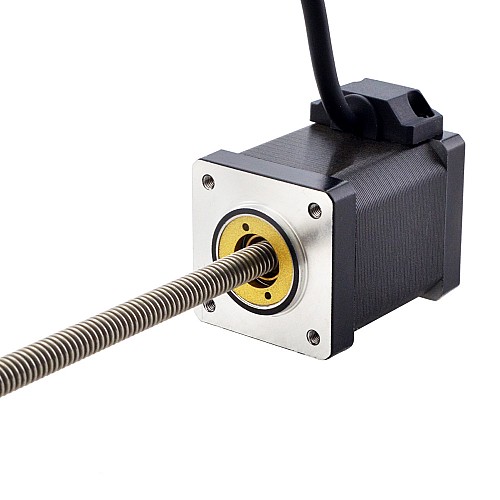 NEMA 14 Sabit Olmayan Acme Lineer Adım Motoru 1,5A 47mm Yığın Vida Bağlantısı 2,54mm (0,1") Bağlantı Uzunluğu 200mm