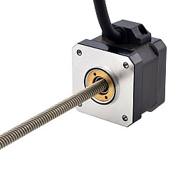 NEMA 17 Sabit Olmayan Acme Lineer Adım Motoru 1,5A 34mm Yığın Vida Bağlantısı 6,35mm (0,25") Bağlantı Uzunluğu 200mm