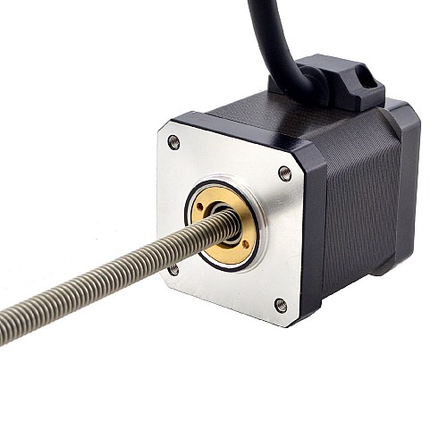 NEMA 17 Sabit Olmayan Acme Lineer Adım Motoru 2,5A 48mm Yığın Vida Bağlantısı 1,27mm (0,05") Bağlantı Uzunluğu 200mm