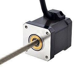 NEMA 17 Sabit Olmayan Acme Lineer Adım Motoru 2,5A 48mm Yığın Vida Bağlantısı 6,35mm (0,25") Bağlantı Uzunluğu 200mm