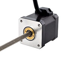 NEMA 17 Sabit Olmayan Acme Lineer Adım Motoru 2,5A 48mm Yığın Vida Bağlantısı 12,7mm (0,5") Bağlantı Uzunluğu 200mm
