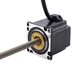NEMA 23 Sabit Olmayan Acme Lineer Adım Motoru 3.0A 56mm Yığın Vida Bağlantısı 5.08mm (0.2") Bağlantı Uzunluğu 250mm