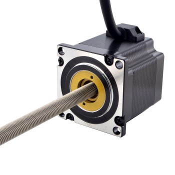NEMA 23 Sabit Olmayan Acme Doğrusal Adım Motoru 3.0A 56mm Yığın Vida Bağlantısı 10.16mm (0.4") Bağlantı Uzunluğu 250mm