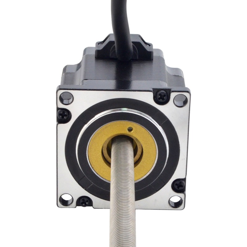 NEMA 23 Sabit Olmayan Acme Doğrusal Adım Motoru 3.0A 56mm Yığın Vida Bağlantısı 10.16mm (0.4") Bağlantı Uzunluğu 250mm