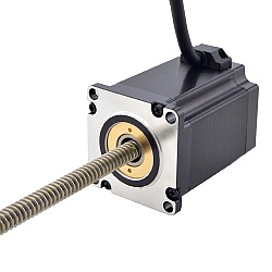 NEMA 23 Sabit Olmayan Acme Lineer Adım Motoru 4.0A 75mm Yığın Vida Bağlantısı 2.54mm (0.1") Bağlantı Uzunluğu 250mm
