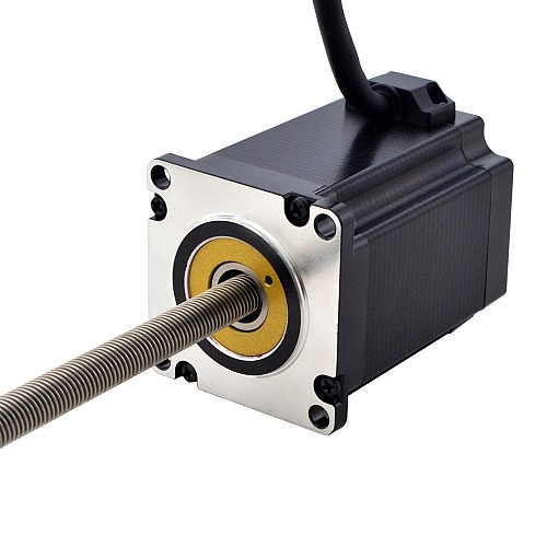 NEMA 23 Sabit Olmayan Acme Lineer Adım Motoru 4.0A 75mm Yığın Vida Bağlantısı 5.08mm (0.2") Bağlantı Uzunluğu 250mm
