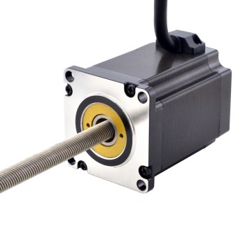 NEMA 23 Sabit Olmayan Acme Lineer Adım Motoru 4.0A 76mm Yığın Vida Bağlantısı 10.16mm (0.4") Bağlantı Uzunluğu 250mm