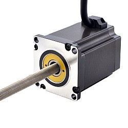 NEMA 23 Sabit Olmayan Acme Lineer Adım Motoru 4.0A 76mm Yığın Vida Bağlantısı 10.16mm (0.4") Bağlantı Uzunluğu 250mm