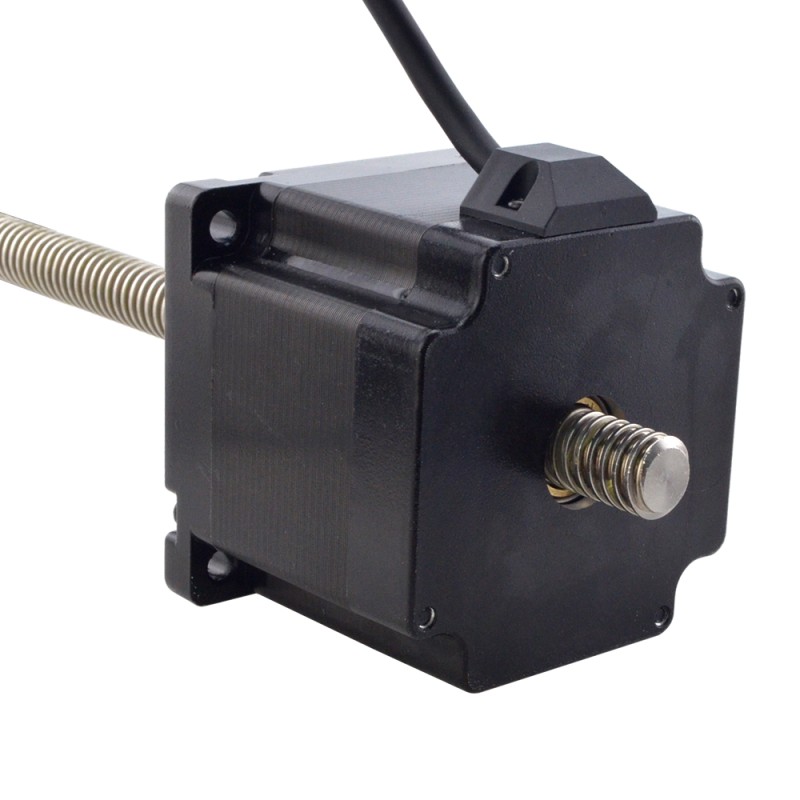NEMA 34 Sabit Olmayan Acme Lineer Adım Motoru 5.5A 76mm Yığın Vida Bağlantısı 6.35mm (0.25") Bağlantı Uzunluğu 300mm