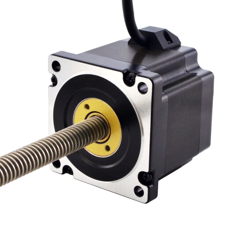 NEMA 34 Sabit Olmayan Acme Lineer Adım Motoru 5.5A 76mm Yığın Vida Bağlantısı 6.35mm (0.25") Bağlantı Uzunluğu 300mm