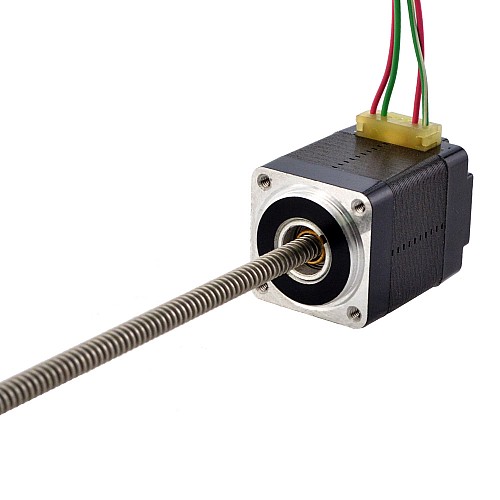 NEMA 8 Sabit Olmayan Acme Doğrusal Adım Motoru 0,5A 28,2 mm Yığın Vida Bağlantısı 2 mm (0,07874") Bağlantı Uzunluğu 150 mm