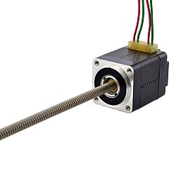 NEMA 8 Sabit Olmayan Acme Doğrusal Adım Motoru 0,5A 28,2 mm Yığın Vida Bağlantısı 1 mm (0,03937") Bağlantı Uzunluğu 150 mm