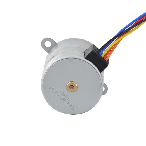 Φ35x35.2mm PM Stepper Motor W/Dişli Oranı 60:1 Mahmuzlu Dişli Kutusu
