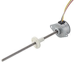 Φ25x15,7mm PM Harici Lineer Adım Motoru 0,48A Kablo 2,44mm/0,096" Uzunluk 110mm