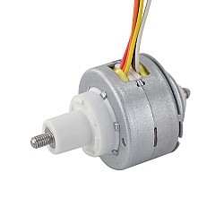 Φ25.2x15mm PM Captive Lineer Adım Motoru 0.23A Kablo 1mm/0.039" Hareket 12mm