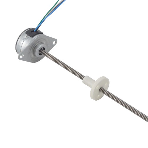 Φ25x14.5mm PM Harici Lineer Adım Motoru 0.143A Kablo 1.22mm/0.047" Uzunluk 174mm