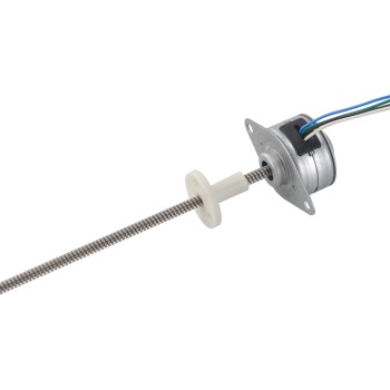 Φ25x14.5mm PM Harici Lineer Adım Motoru 0.143A Kablo 1.22mm/0.047" Uzunluk 174mm