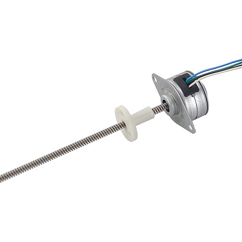 Φ25x14.5mm PM Harici Lineer Adım Motoru 0.143A Kablo 1.22mm/0.047" Uzunluk 174mm