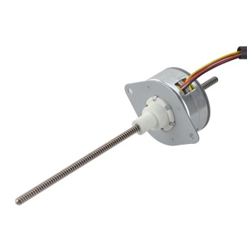 CN Satışta - Φ35x17,5 mm PM Sabit Olmayan Doğrusal Adım Motoru 0,46 A Kablo 1,22 mm/0,047" Uzunluk 139,7 mm