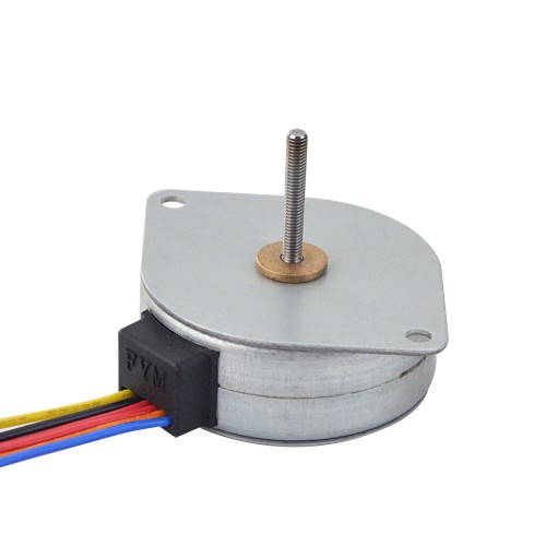 CN Satışta - Φ42x16.5mm PM Harici Lineer Adım Motoru 0.4A Kablo 0.5mm/0.0197" Uzunluk 21mm