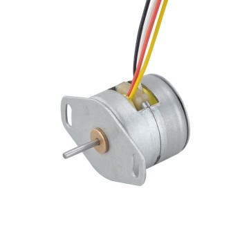 Φ20x18.2mm PM Adım motoru 18 derece 5.88mN.m(0.833oz.in) 0.5A 4 Kablo