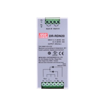 DR-RDN20 MEANWELL 24VDC 20A Yedeklilik Modülü DIN Rayı Güç Kaynağı