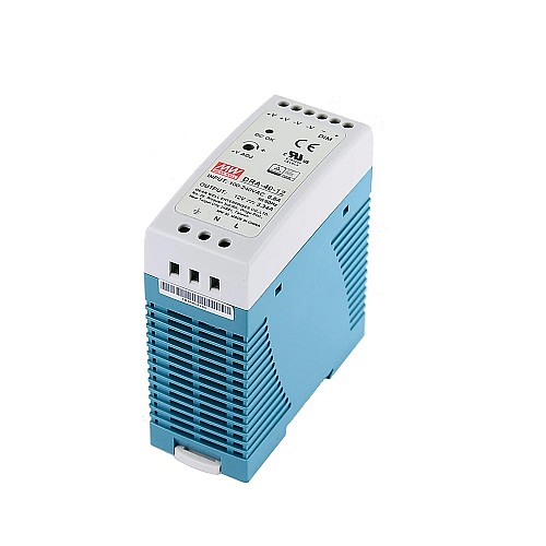 DRA-40-12 MEANWELL 40.08W 12VDC 3.34A 115/230VAC Tek Çıkışlı Anahtarlama Güç Kaynağı