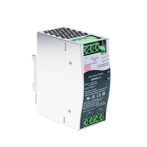 DRDN40-12 MEANWELL 12VDC 40A DIN Ray Tipi Yedekleme Modülü