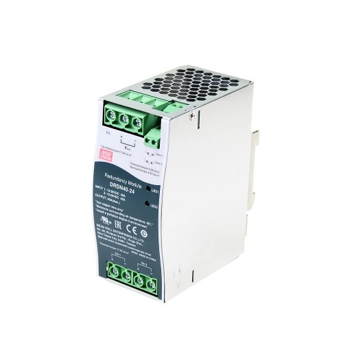 DRDN40-24 MEANWELL 24VDC 40A DIN Ray Tipi Yedekleme Modülü