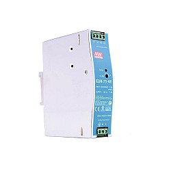EDR-75-48 MEANWELL 76,8 W 48 VDC 1,6 A 115/230 VAC Tek Çıkışlı Endüstriyel DIN RAYI