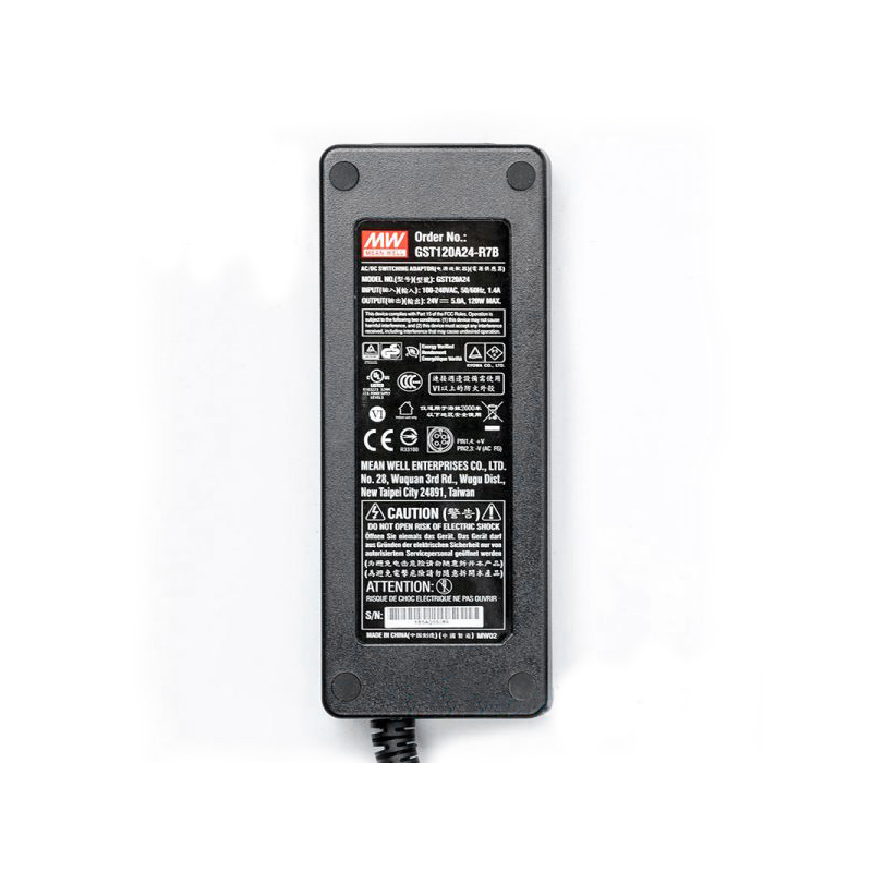 GST120A24-R7B MEANWELL 120W 24VDC 5A 115/230VAC AC-DC Güvenilir Yeşil Endüstriyel Adaptör