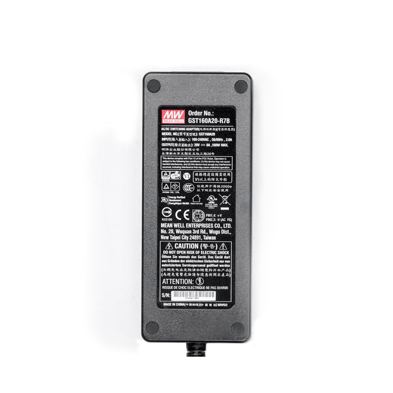 GST160A20-R7B MEANWELL 160W 20VDC 8A 115/230VAC AC-DC Güvenilir Yeşil Endüstriyel Adaptör