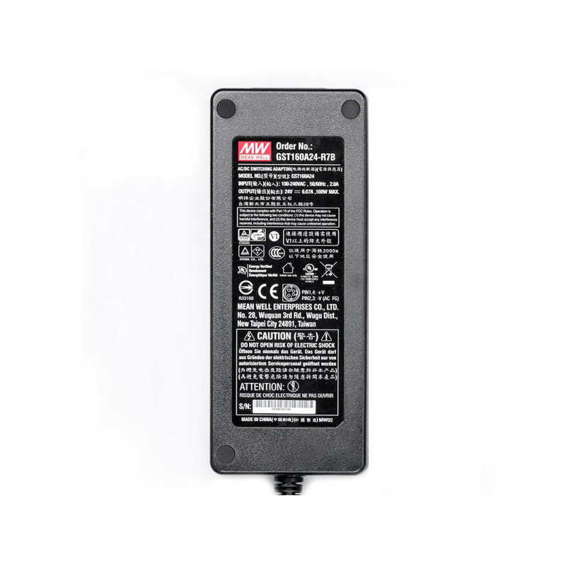 GST160A24-R7B MEANWELL 160W 24VDC 6.67A 115/230VAC AC-DC Güvenilir Yeşil Endüstriyel Adaptör